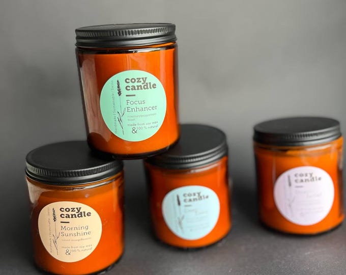 Featured listing image: Scented Container Candle | 100% Natural Soy Wax | Handmade| Aromatherapy