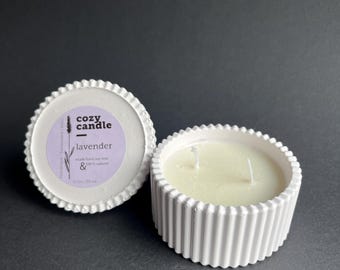 Scented Container Candle | 100% Natural Soy Wax | Handmade | Lavender Scent