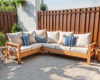 Sectional Sofa Plans: Outdoor Patio Garden Furniture, Woodworking plans (PDF Download),