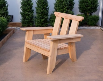 Modern Adirondack Chair Build Plans: DIY Patio Chair (PDF)