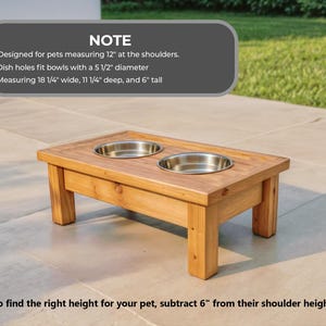 Build plans for pets- DIY Dog Food Bowl Holder Build Plan- Pet DIY plans- dog feeding station