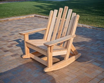 DIY Rocking Chair Plans- Build Plan for Adirondack Rocker Chair -Wood working Plans