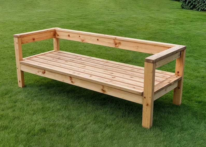 DIY Wooden Outdoor Sofa Build Plan, Woodworking Plans, Patio Furniture ...