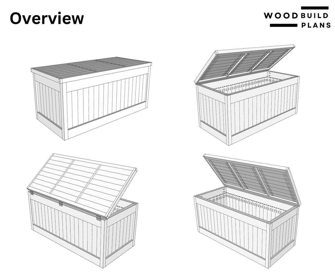 DIY Wooden Storage Chest Plans: Step-by-step Build (PDF Download) - Etsy