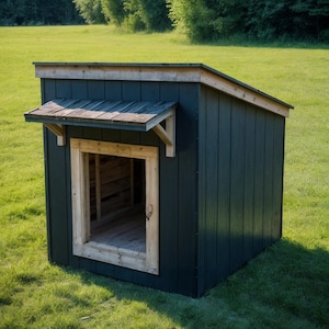 DIY Modern Dog House Plans: Large Outdoor Pet Shelter (PDF)