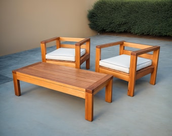 DIY Outdoor Sofa & Coffee Table Plan: Woodworking PDF (Beginner)