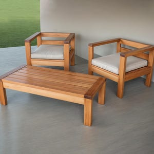 DIY Patio Chair and Coffee Table Build Plans (Digital PDF)