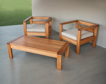 DIY Patio Chair and Coffee Table Build Plans (Digital PDF)