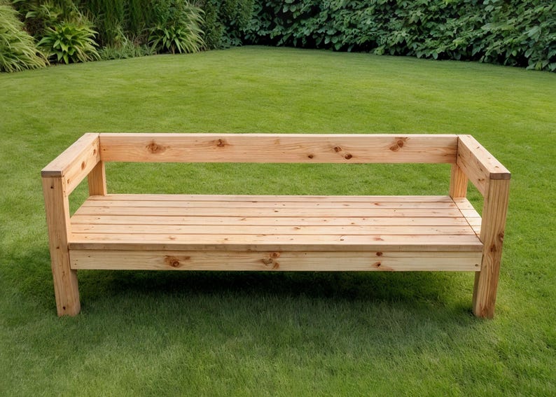 DIY Wooden Outdoor Sofa Build Plan, Woodworking Plans, Patio Furniture ...