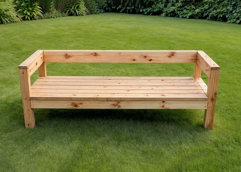 DIY Outdoor Sofa Set Woodworking Plans, 3-piece Patio Furniture Build ...