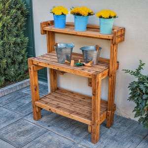DIY potting bench Build Plans- Garden station plan- Woodworking Plans- built potting bench- Pdf Download