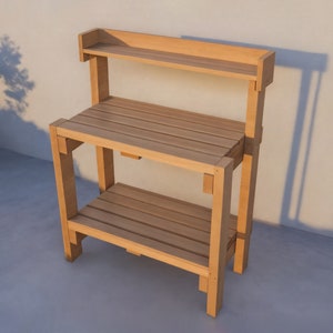 Simple potting bench Build Plans- Garden station plan- Woodworking Plans- Garden Bench Plans- Pdf Download