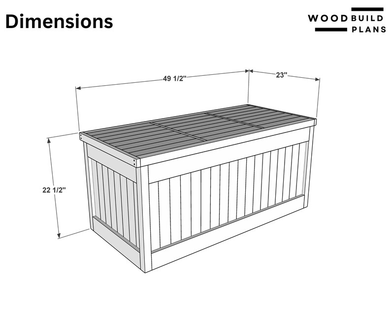 DIY Wooden Storage Chest Build Plan: Garage & Home (PDF File) - Etsy