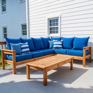 DIY Outdoor Sectional Sofa & Coffee Table Plan (Digital Download)