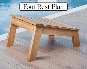 DIY Wooden Foot Rest Plan: Outdoor Furniture Stool (PDF Plans)
