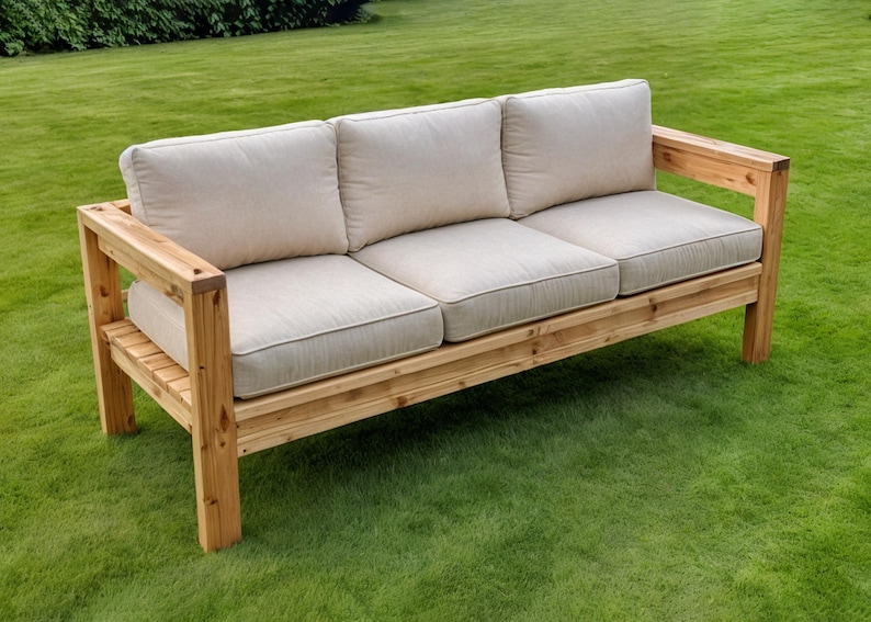 DIY Outdoor Sofa Set Woodworking Plans, 3-piece Patio Furniture Build ...