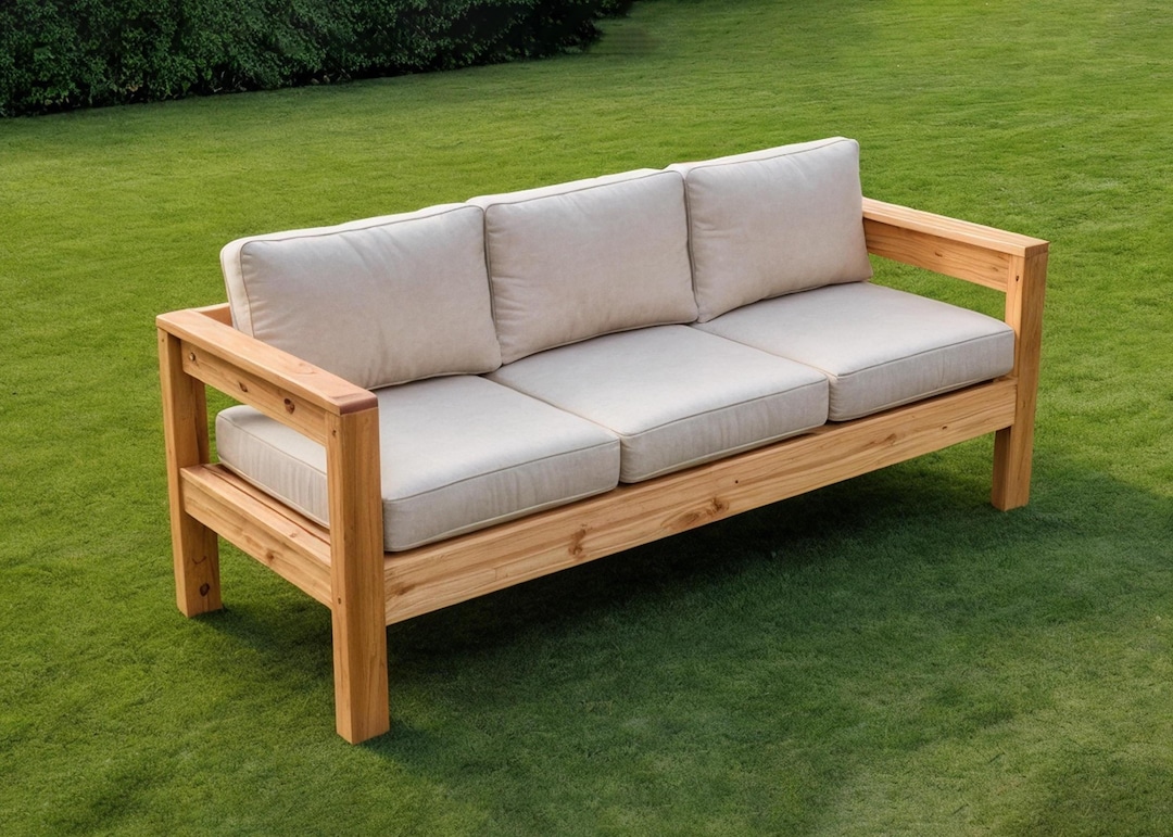 DIY Outdoor Sofa Plan, Minimalist Patio Furniture (PDF Download) - Etsy - Minimalist Outdoor Furniture Diy Plans