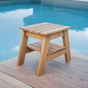 DIY Outdoor Side Table Build Plans: Digital PDF Woodworking Guide