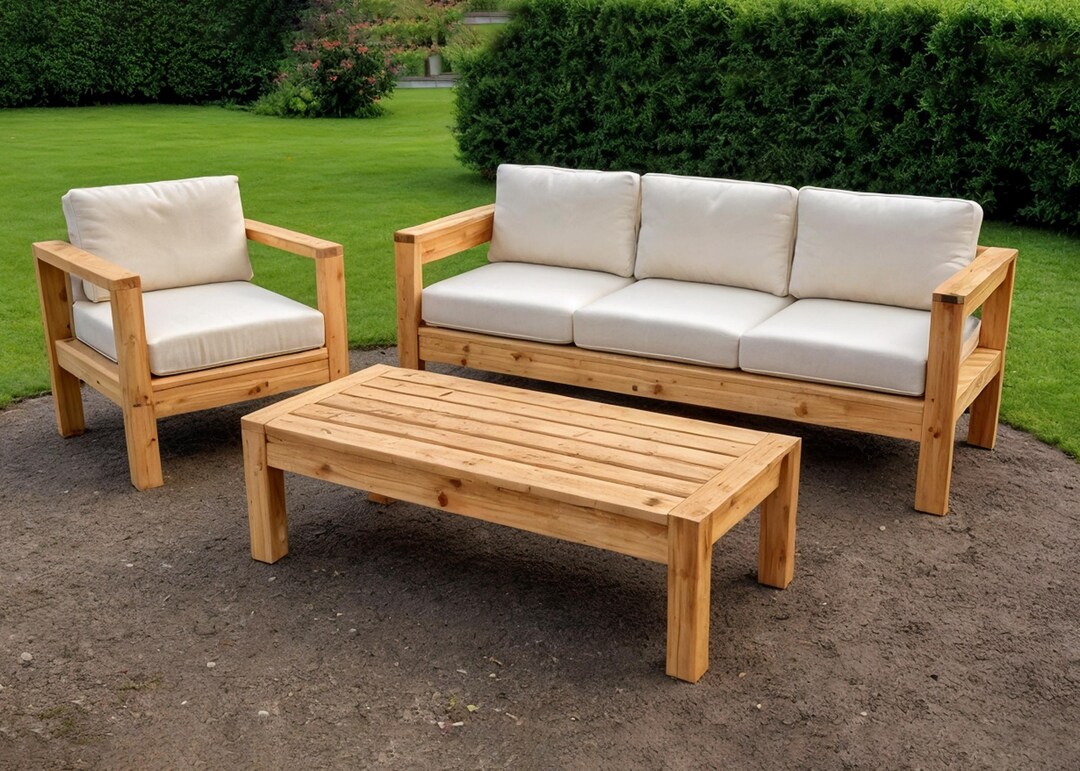DIY Patio Sofa Set & Coffee Table Woodworking Plans (digital Download ...