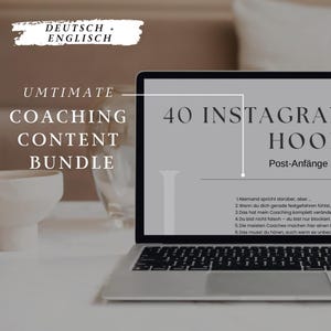 100 Coaching Prompts für Coaches | Instagram Hooks & Coaching Fragen | Deutsch und Englisch Content Ideen Coach | Digital Download