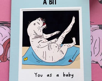 Funny Sarcastic Mole Rat Card: Weird Birthday Card for Sibling