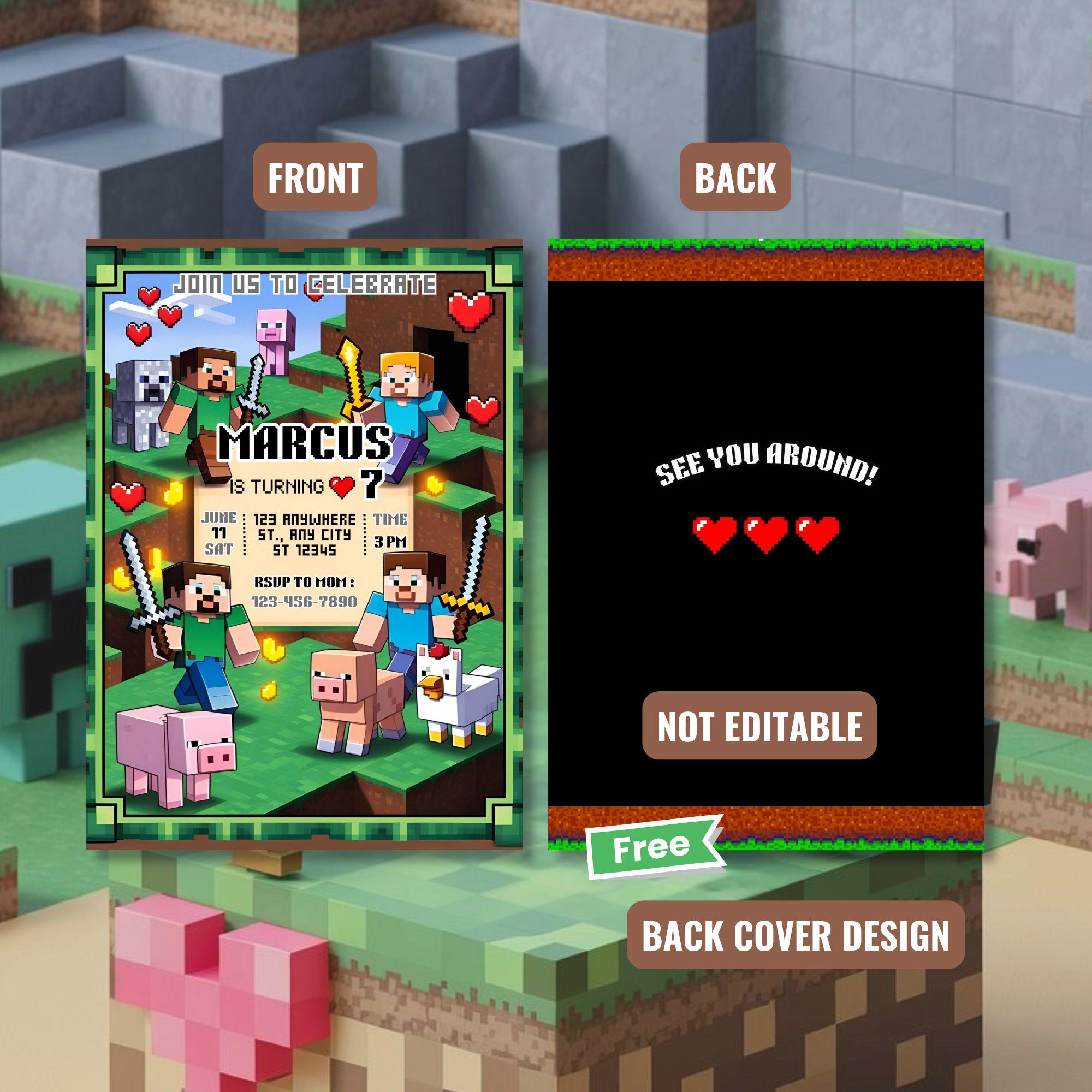 Boy Gamer Minecraft Invite