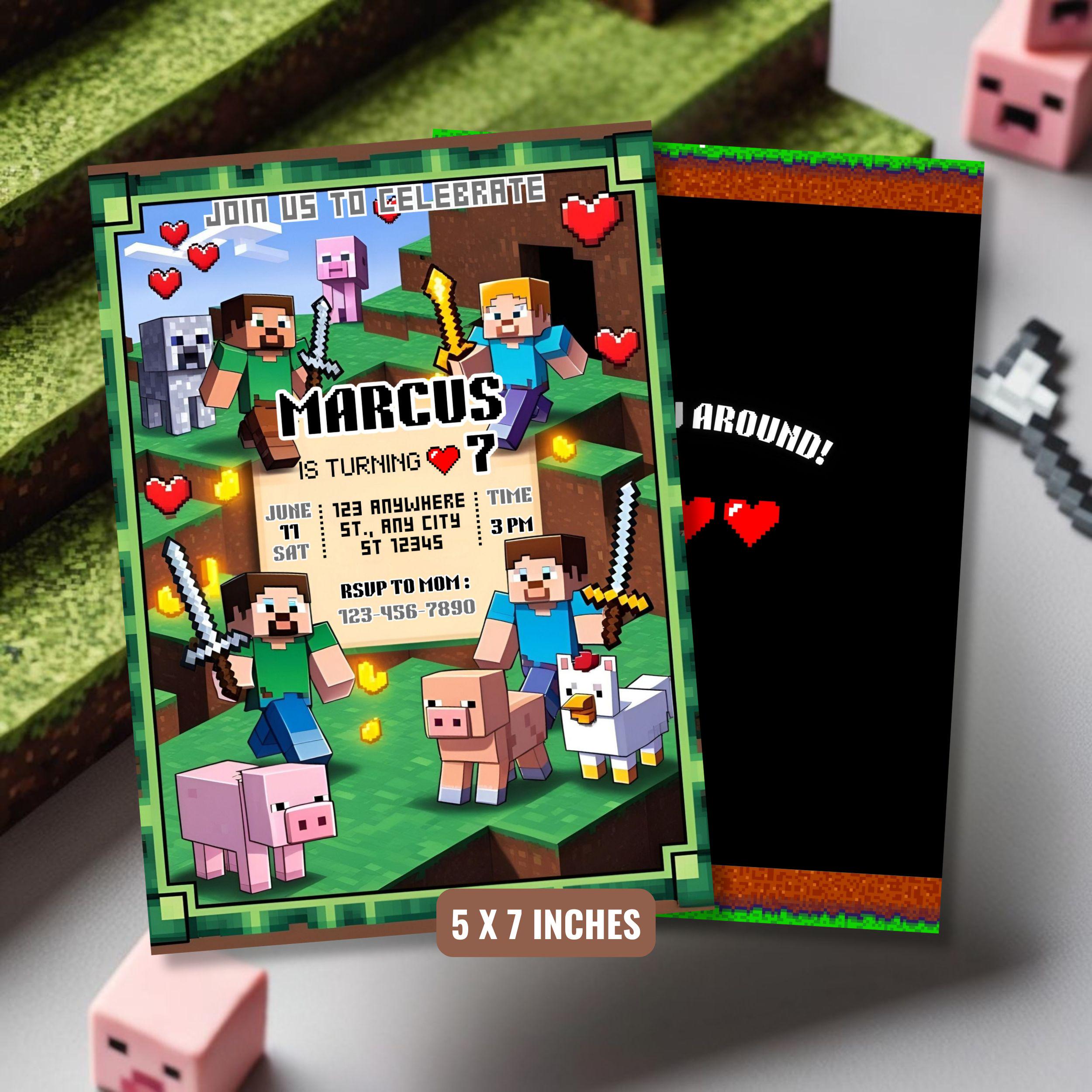 Boy Gamer Minecraft Invite