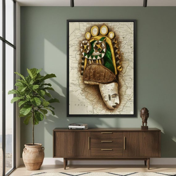 Agbogho Mmuo Igbo Wall Art: Maiden Spirit African Masquerade Poster, Nigerian History Decor, Digital Download Bundle (11 High-Res Sizes)