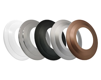 4 Pack Matte Groove Trim Rings for 5-6 Inch Recessed Lights | Plastic Light Cover with 5 Color Options | Easy Install DIY Home Decor