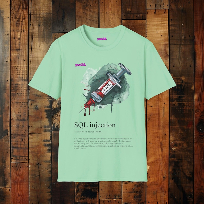 SQL Injection Web Application Vulnerability Unisex Softstyle T-Shirt, Programmer Gift, Coding Shirt, Computer Science Tee, Developer Top image 4