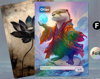 フォイルカワウソトークン MTG (1/1 青赤果敢) - Etsy 日本
