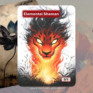 Elemental Shaman Token MTG (3/1 rood)