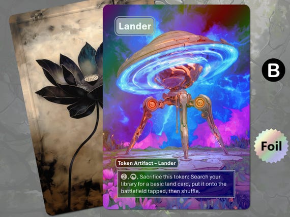 Foil Lander Token MTG - Etsy