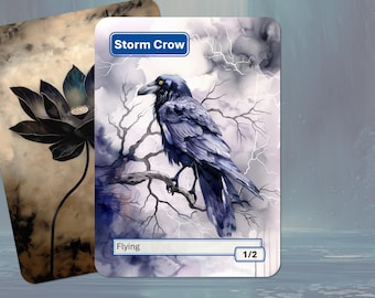 Storm Crow Token MTG (1/2 Flying) - Etsy Storm Crow Token MTG (1/2 Flying) - Etsy