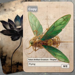 Tottero Copia Segnalino 0/2 Creatura Artefatto con Volare (da Leonardo Da Vinci) MTG