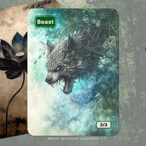 Beast Token MTG (3/3)