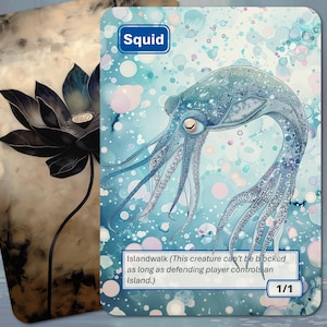 Tintenfisch Token MTG (Blau 1/1 Islandwalk)