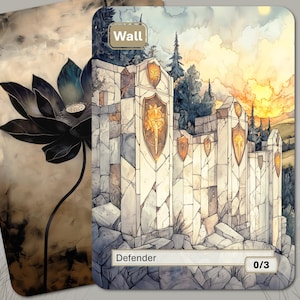 Token MTG de Muro 0/3 Defensor