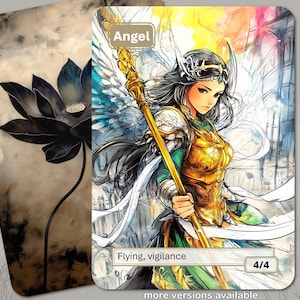 Ángel (4/4 Volador, Vigilancia) Ficha MTG