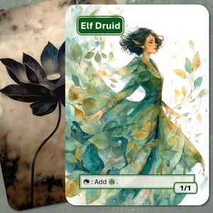 Ficha de Druida Elfo MTG (1/1)
