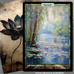 Basic Land Monet-style MTG (Magic: the Gathering)