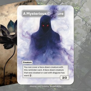 Carte de rappel Une créature mystérieuse MTG (2/2 pupilles)