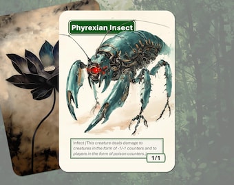 Phyrexian Insect Token MTG (1/1 Infect) - Etsy