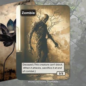 Zombie Token MTG 2/2 Decayed