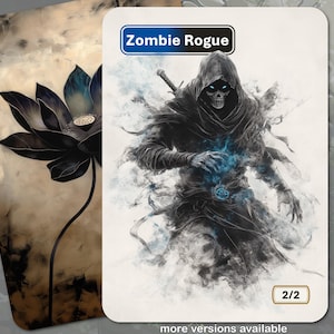 Jeton Zombie Rogue MTG (Bleu-Noir 2/2)