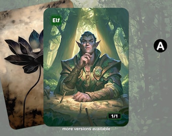 Elf Token MTG (1/1, Green)