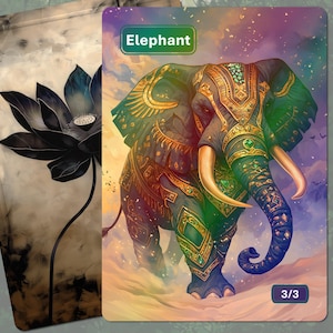 Folieolifant token MTG (3/3 groen)