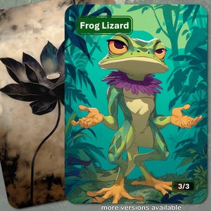 Ficha de lagarto rana MTG (3/3 verde)