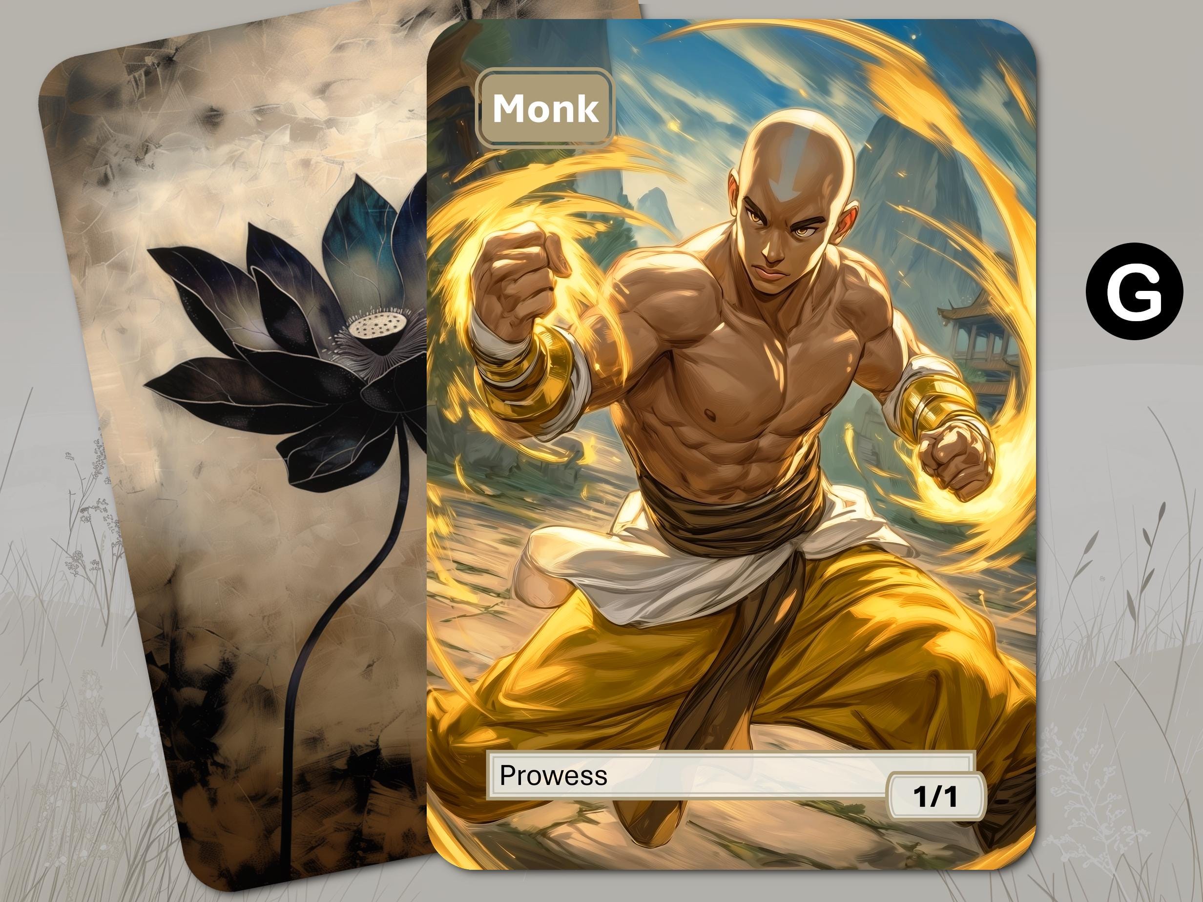 モンクトークン MTG (白 1/1 果敢) - Etsy 日本