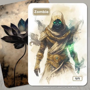 Zombi Token MTG (1/1 Bianco)